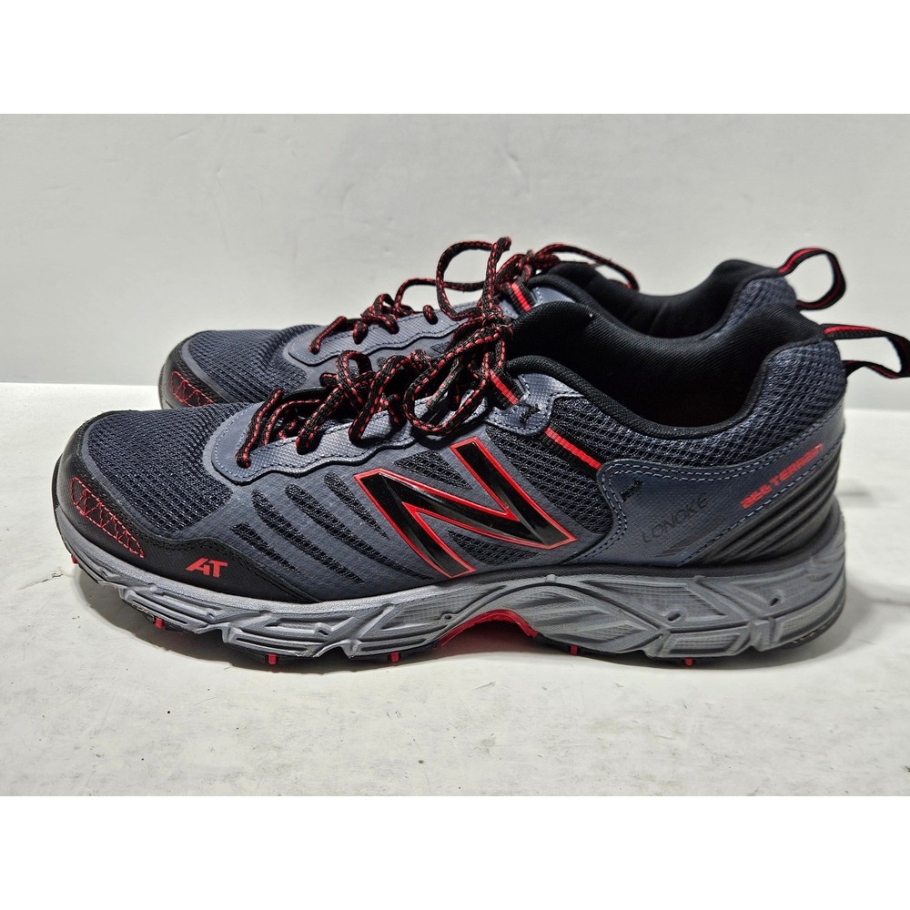 New Balance Lonoke Men Trail Running Shoes Grey Red MTLONLT1 Size 13 - Picture 2 of 9